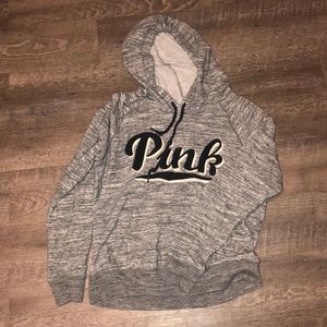 PINK grey and black hoodie
